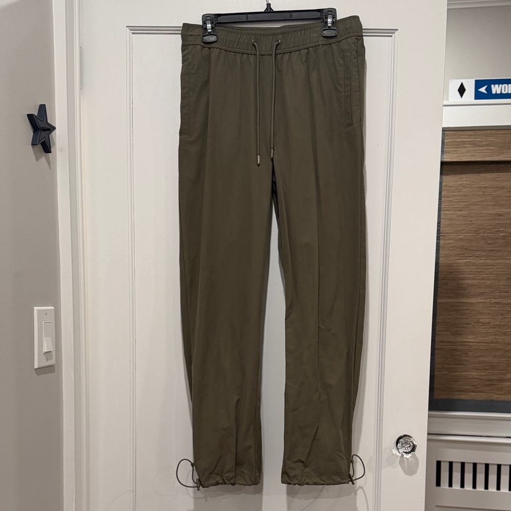 Men's Olive Joggers with Drawstring Waist